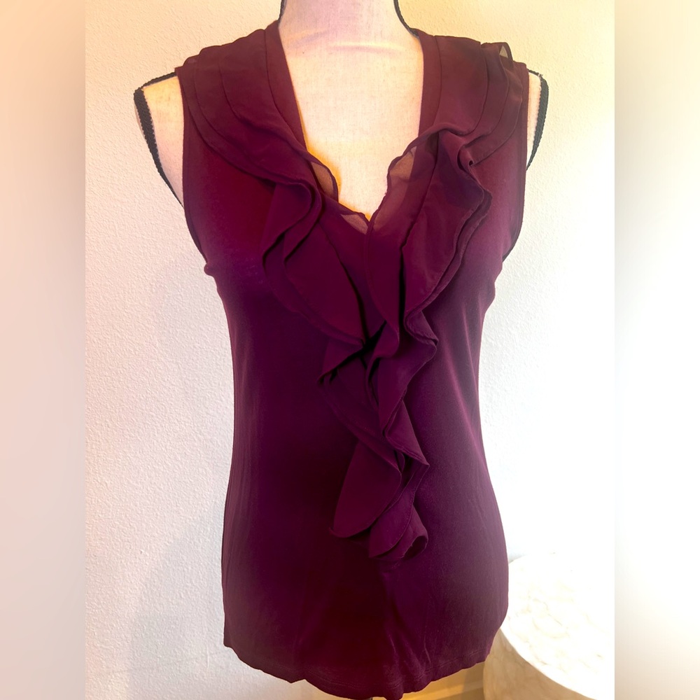 H&M Garnet Ruffle Top - Size Medium